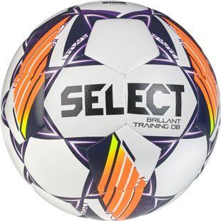 М'яч футбольний SELECT Brillant Training DB v24 (FIFA Basic) White- Purple, 4, 350 - 390 г, 63,5 - 66 см