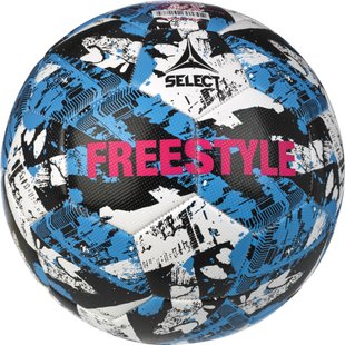 М'яч для фрістайлу SELECT Freestyle v23 White- Blue, 4.5, 370 г, 63,5 - 66 см