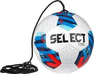М&rsquo;яч футбольний SELECT Street Kicker v23 White- Blue, 4, 350 - 390 г, 63,5 - 66 см