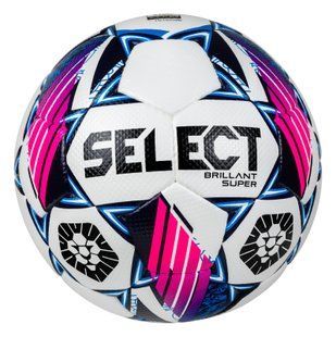 М'яч футбольний SELECT Brillant Super v24 (FIFA QUALITY PRO) White- Blue PFL, 5, 410 - 450 г, 68 - 70 см